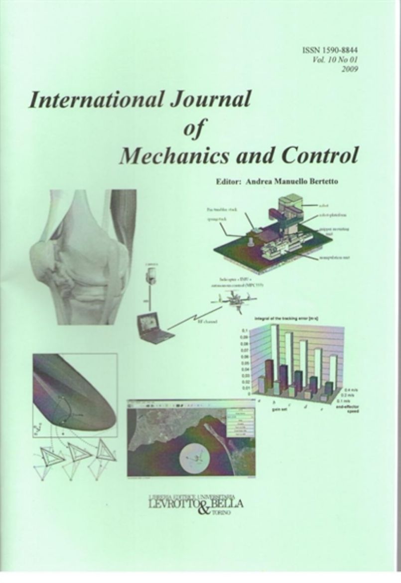 Picture of INTERNATIONAL JOURNAL OF MECHANICS AND CONTROL VOL. 10 N. 1