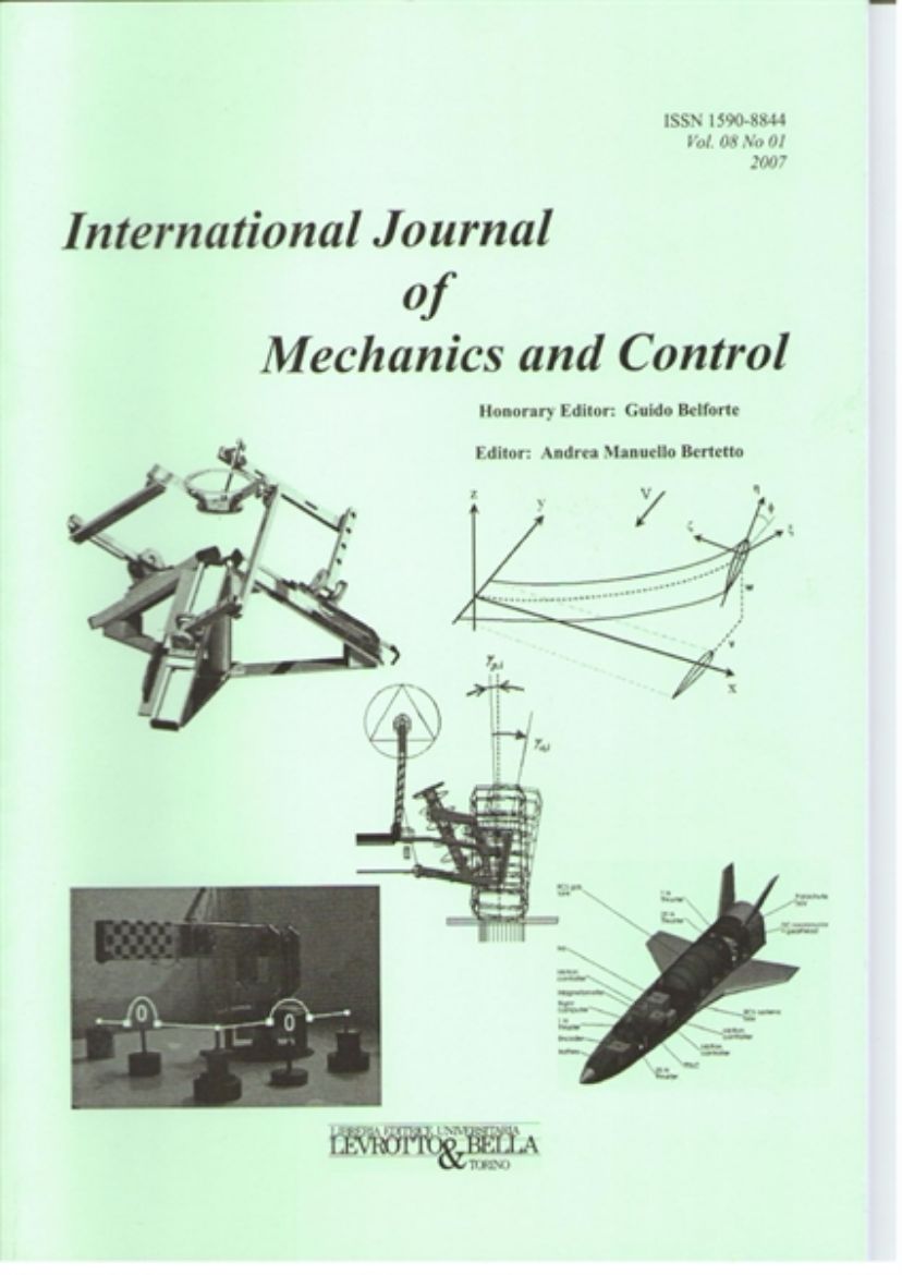 Immagine di INTERNATIONAL JOURNAL OF MECHANIS AND CONTRO VOL. 8 N. 1 2007