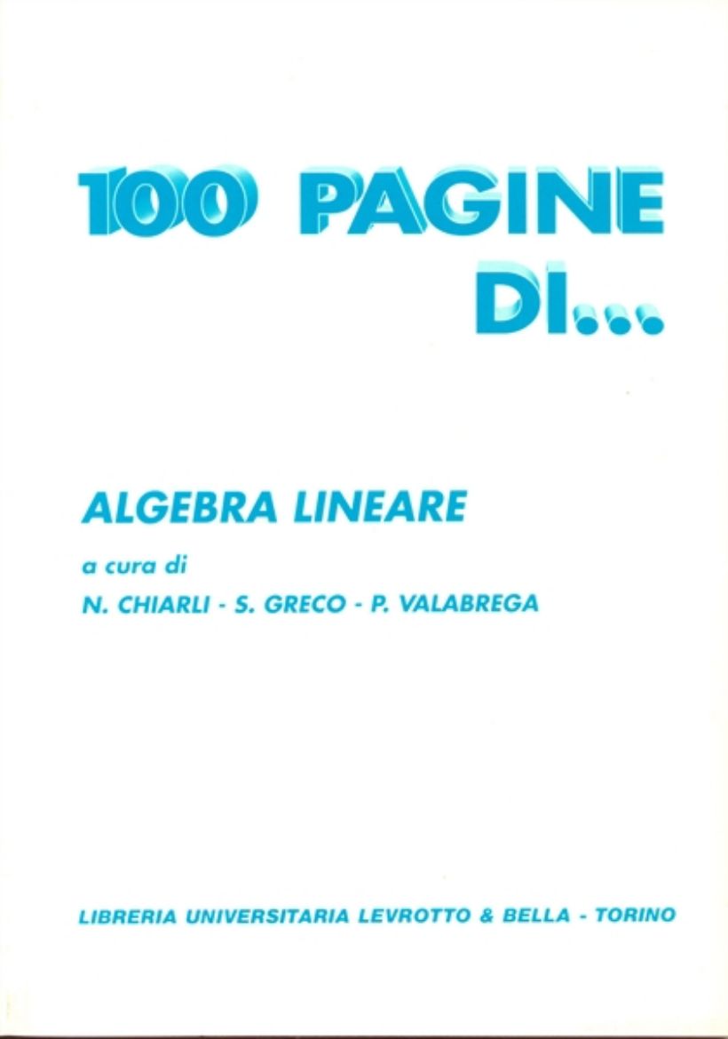 Picture of 100 PAGINE DI ALGEBRA LINEARE