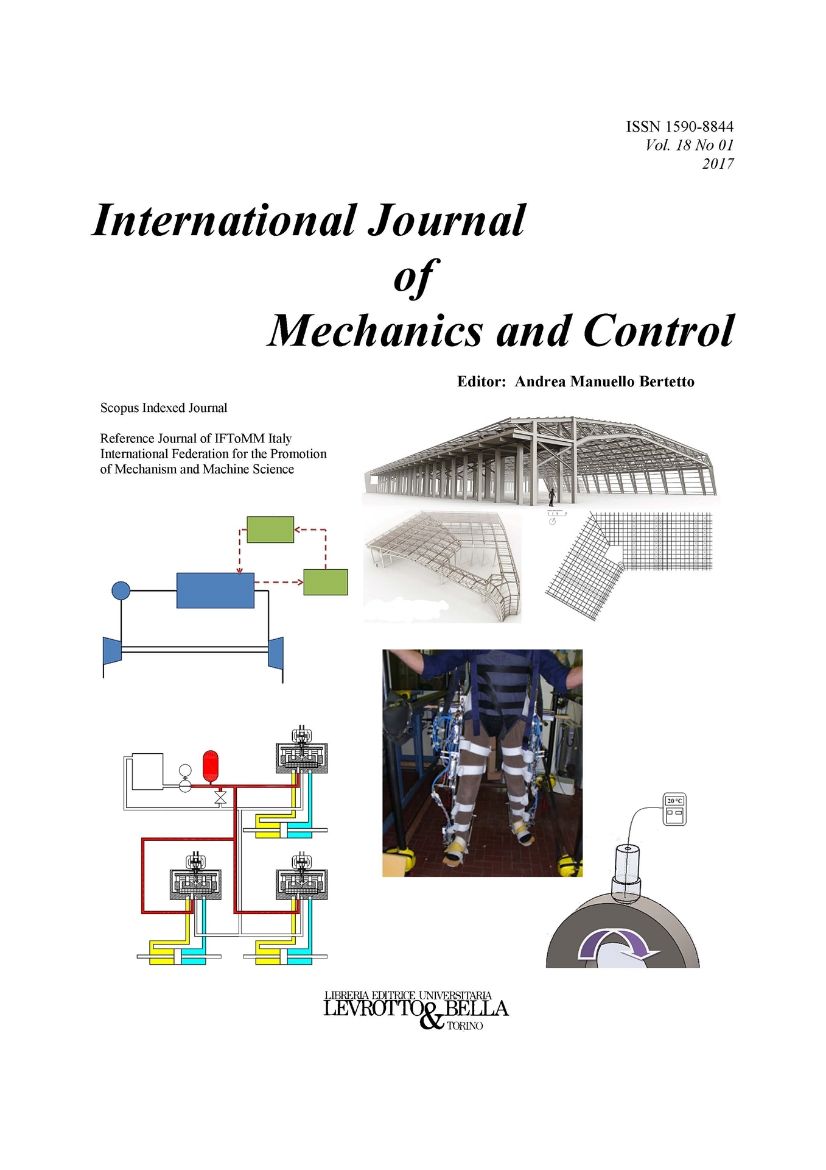 Picture of INTERNATIONAL JOURNAL OF MECHANICS AND CONTROL VOL. 18 N. 1 2017