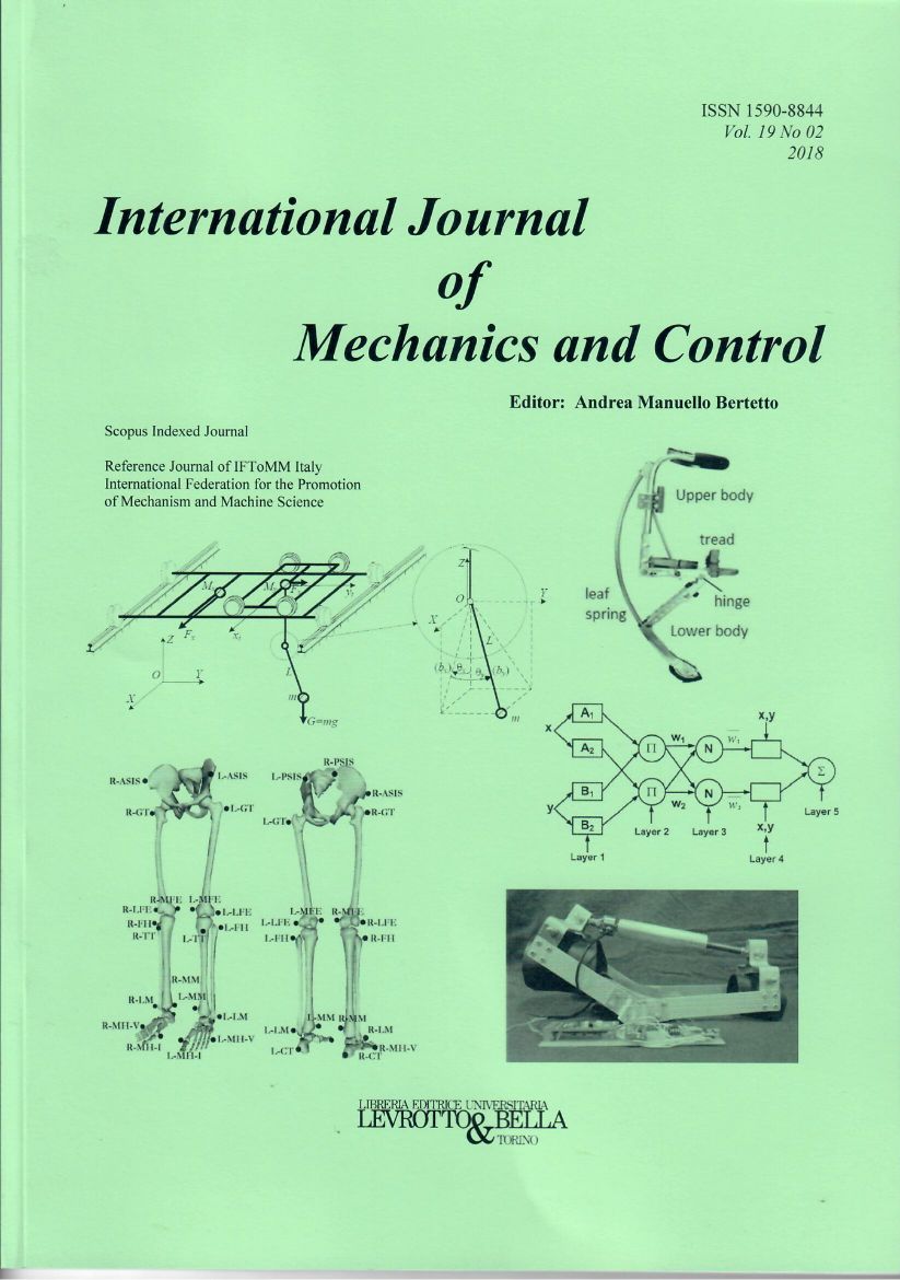 Picture of INTERNATIONAL JOURNAL OF MECHANICS AND CONTROL VOL. 19 N. 2