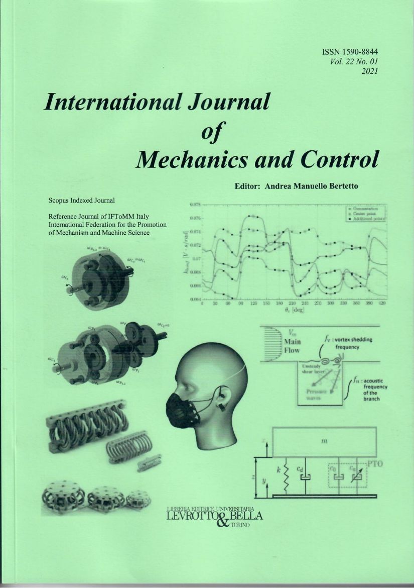 Picture of INTERNATIONAL JOURNAL OF MECHANICS AND CONTROL VOL. 22 N. 1
